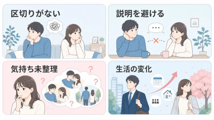 曖昧な関係では、終わりの合図も曖昧になりやすいものです。
