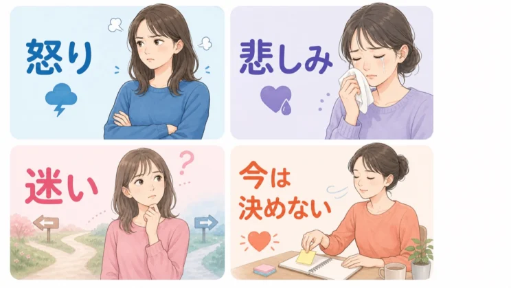 許すかどうかの前に、いまある感情をそのまま置いてみます。