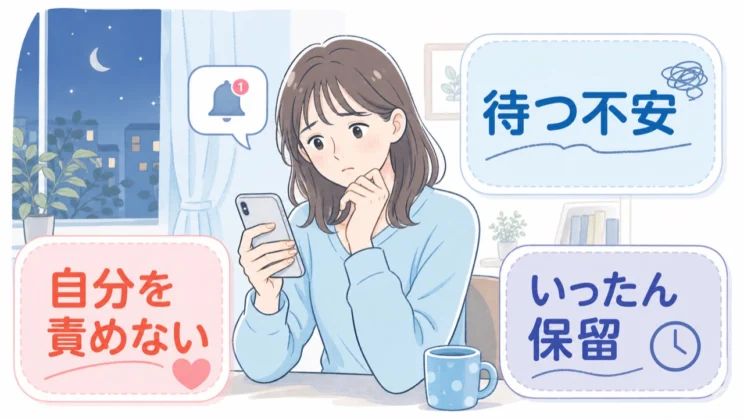 返事の有無と自分の価値を、少し切り分けて見ていきます。