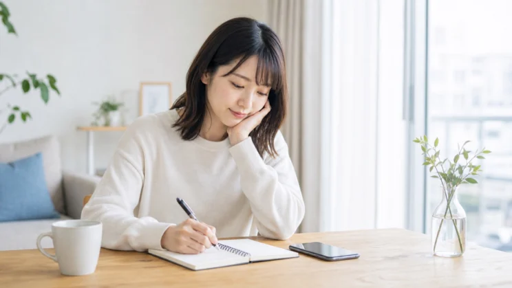責める代わりに、今の自分を守る距離で眺めてみます。