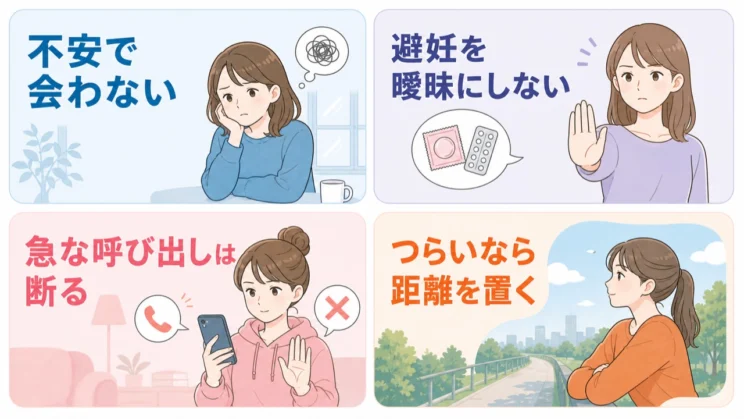また会うかどうかは、安心感と体の安全を分けて確認します。