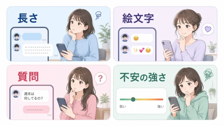 相手の温度感と自分の不安は、分けて見直すと整理しやすくなります。