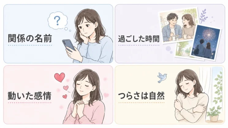 関係の名前ではなく、動いた感情の量が喪失感に影響します。