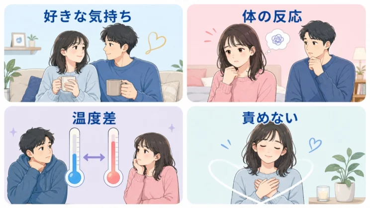 好きな気持ちと体の反応は、分けて見直して構いません。