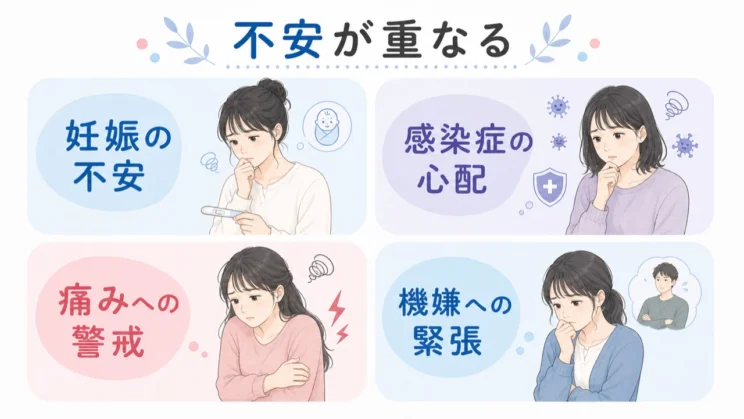 不安が重なるほど、体は自然に警戒のモードへ入りやすくなります。