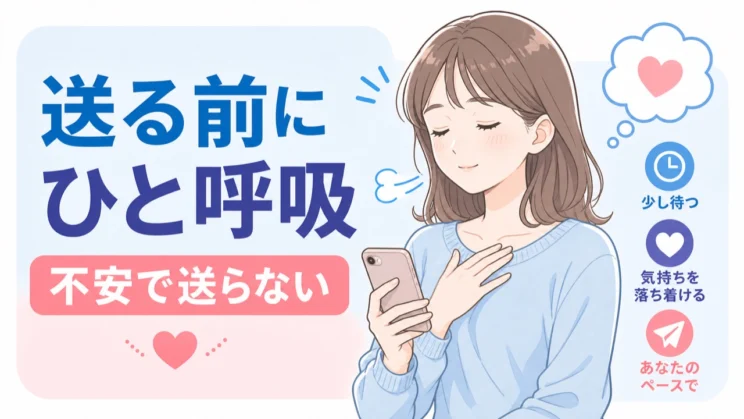 送信前に少し呼吸を置くと、不安に押された連絡かを見直しやすくなります。
