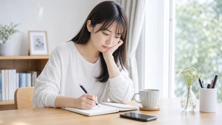 罪悪感が強い時ほど、自分の感覚を静かに書き出す時間が助けになります。