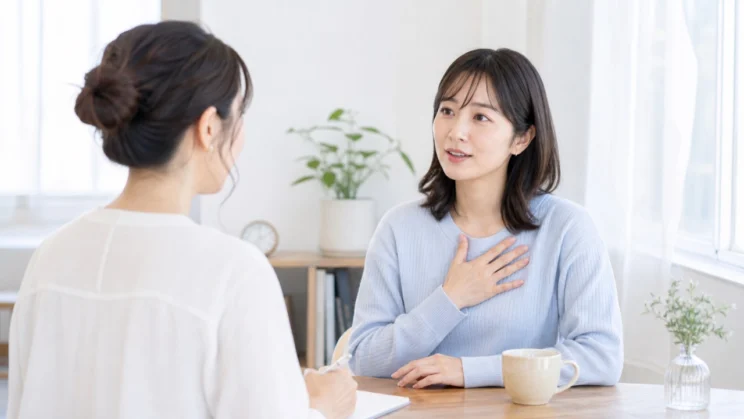 ひとりで抱えきれないときは、信頼できる相手に話すことも落ち着くための選択肢です。