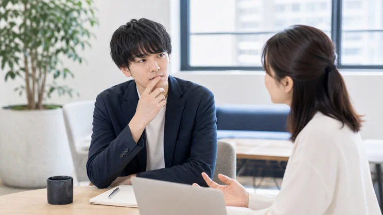 唇に触れる仕草には、好意だけでなく緊張や落ち着かなさが重なることもあります。
