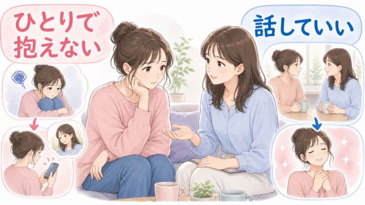 ひとりで抱え込まない選択肢があると知るだけでも、つらさの持ち方は少し変わります。