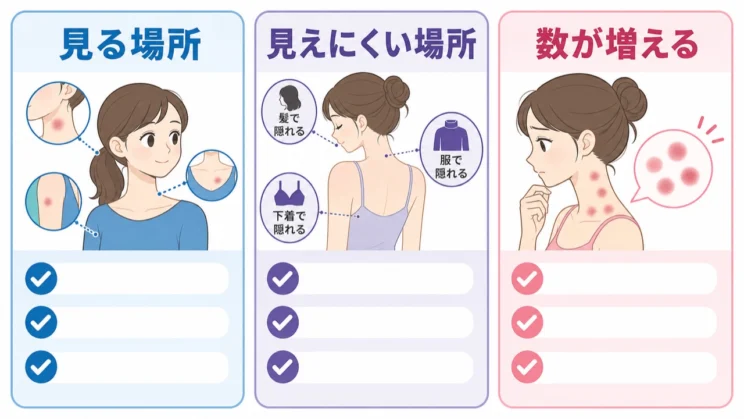 場所や数の違いを分けて考えるだけでも、自分がどこで負担を感じているかが見えやすくなります。