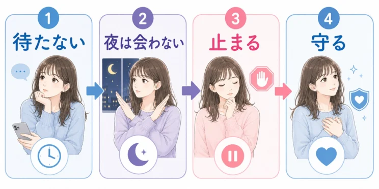 連絡前に線引きを決めておくと、感情に流されたあとの自己嫌悪を減らしやすくなります。
