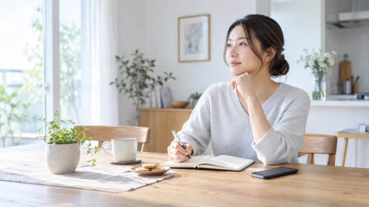 事実と自責の言葉を分けて書くと、心に少し余白を作りやすくなります。