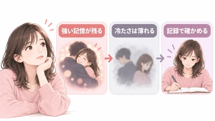 強く残る記憶と日々の事実を分けて見直すことが、落ち着いた判断につながります。