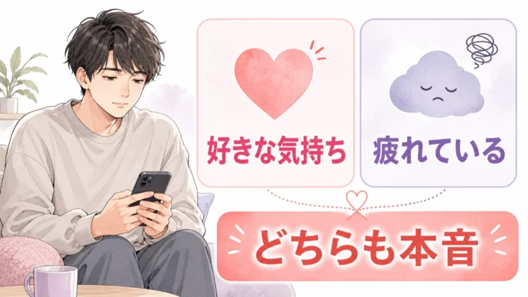 好きな気持ちと疲れている感覚が同時にあることは、薄情さではなく自然な心の動きです。