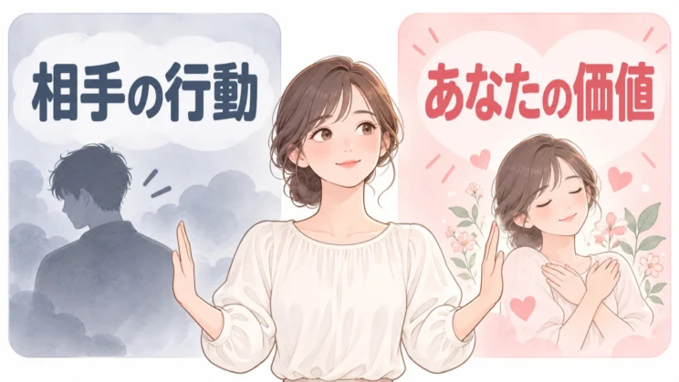 相手の行動とあなたの価値を分けて考えることは、自分を守る視点になります。