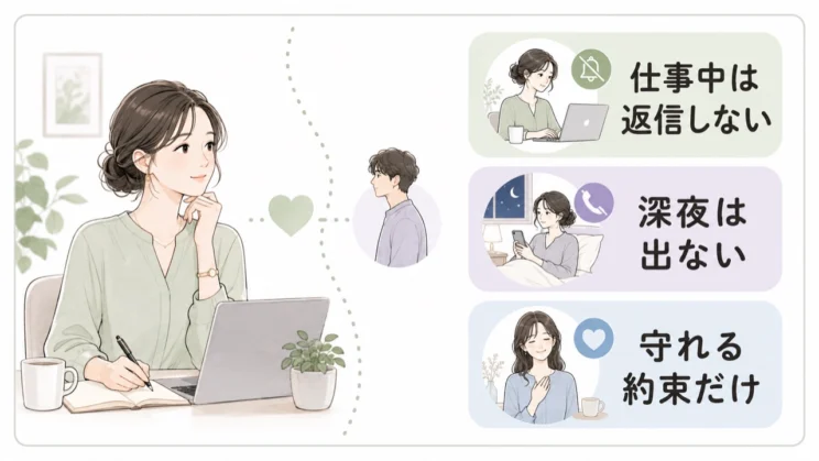 続けると決める場合も、守れる約束を言葉にして、生活を守る境界線をつくることが大切です。