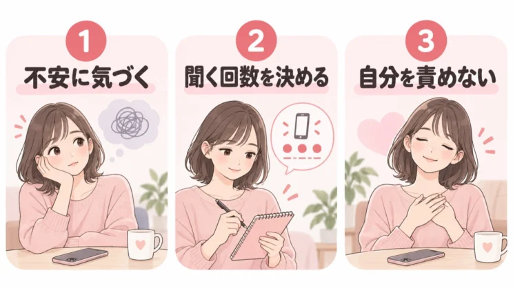 確認したい気持ちがあるときは、聞く回数を自分で決める視点が助けになることがあります。